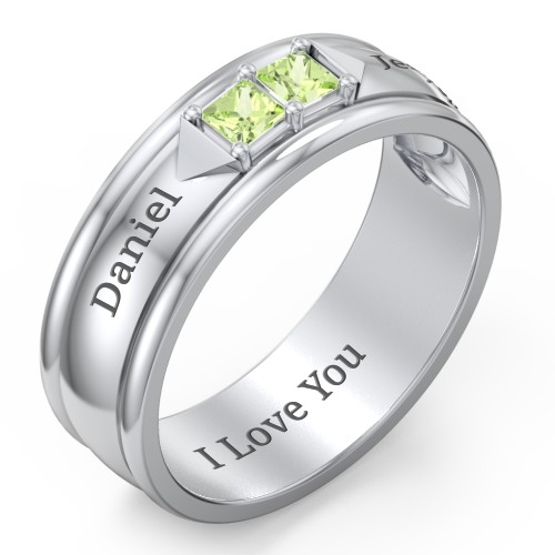 Men's Timeless Two Stone Ring