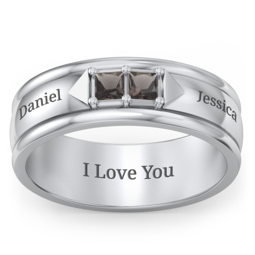 Men's Timeless Two Stone Ring