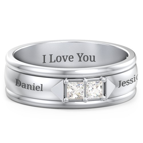 Men's Timeless Two Stone Ring