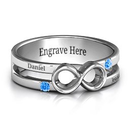 Men's Accented Infinity Ring