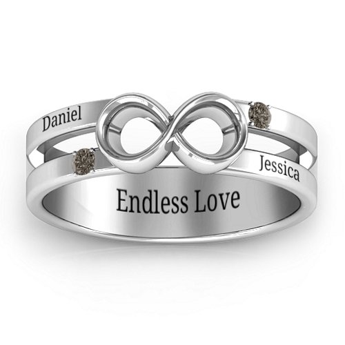 Men's Accented Infinity Ring