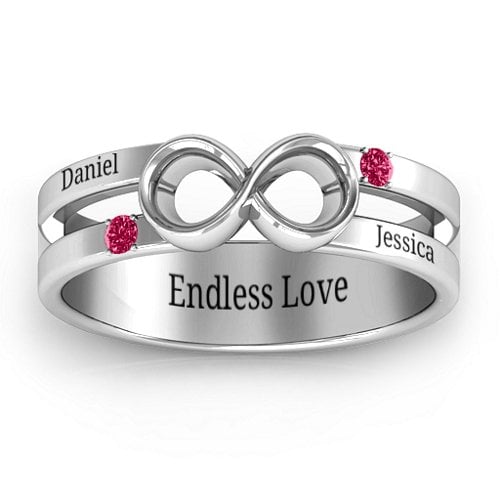 Men's Accented Infinity Ring