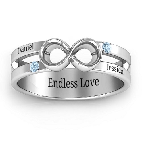 Men's Accented Infinity Ring