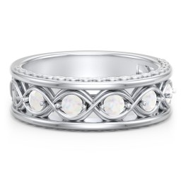 Men’s 5-Stone Infinity Ring