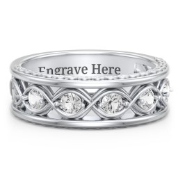 Men’s 5-Stone Infinity Ring