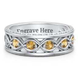 Men’s 5-Stone Infinity Ring