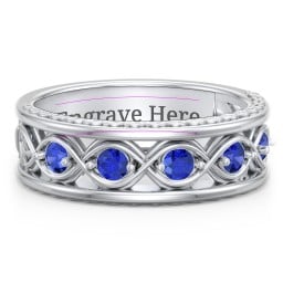 Men’s 5-Stone Infinity Ring