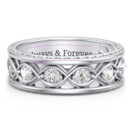 Men’s 5-Stone Infinity Ring