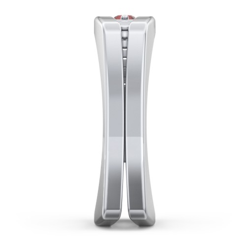 Men’s Squared Ring with Gemstones