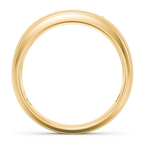 Men’s 3-Stone Ring with Twisted Rope Pattern