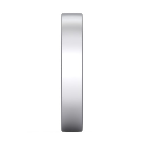 Men's Classic Flat Wedding Band - 4mm Width – Sterling Silver