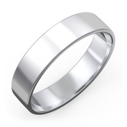 Men's Classic Flat Wedding Band - 5mm Width