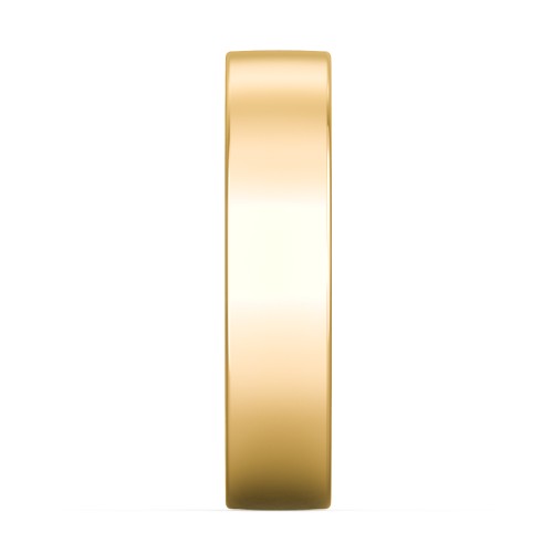Men's Classic Flat Wedding Band - 5mm Width – 9kt Yellow Gold