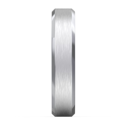 Men's Beveled Edge Wedding Band - 5mm Width – Sterling Silver