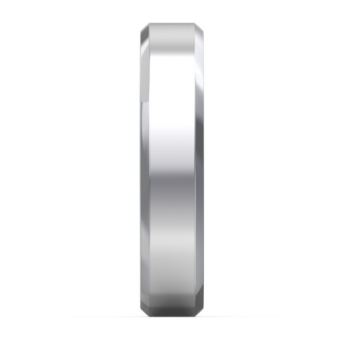 Men's Beveled Edge Wedding Band - 5mm Width – Sterling Silver