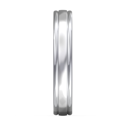 Men's Round Edge Wedding Band - 4mm Width – Sterling Silver