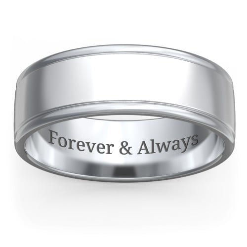 Men's Round Edge Wedding Band - 7mm Width