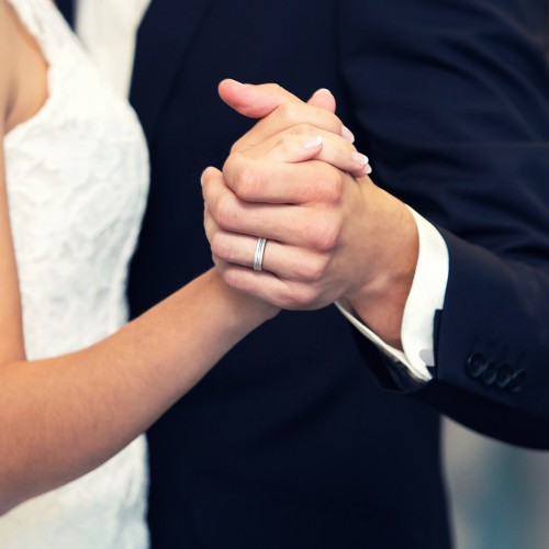 Men's Wedding Band with Rounded Polished Centre Groove- 4mm Width