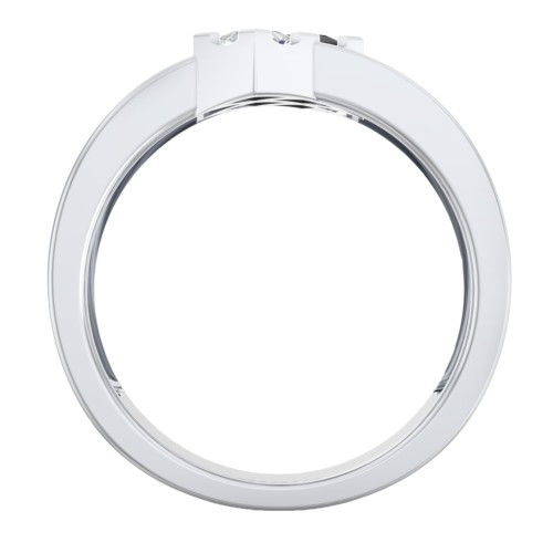 Men’s Family Ring with Princess Cut Stones