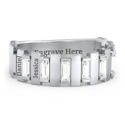 Men's 6-Stone Vertical Baguette Ring