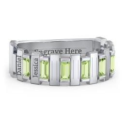 Men's 6-Stone Vertical Baguette Ring