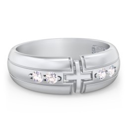 Men’s 4-Stone Cross Ring