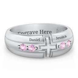 Men’s 4-Stone Cross Ring