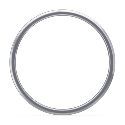 Men's Round Edge Wedding Band with Hammer Texture - 6mm