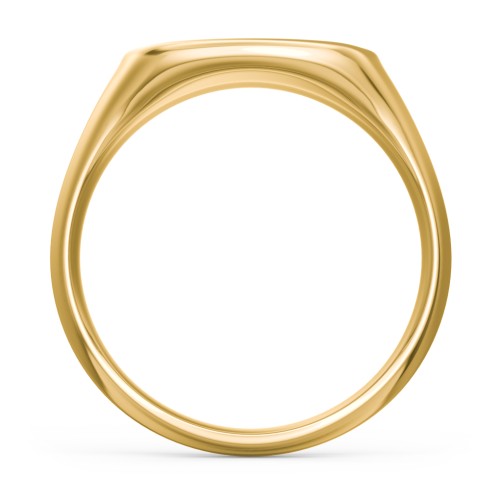 Men’s Round Signet Ring – 9kt Yellow Gold