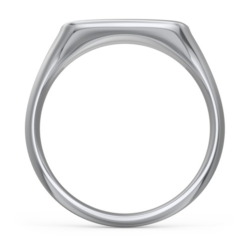 Men’s Cushion Shaped Signet Ring – Sterling Silver