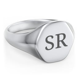 Men’s Hexagon Signet Ring