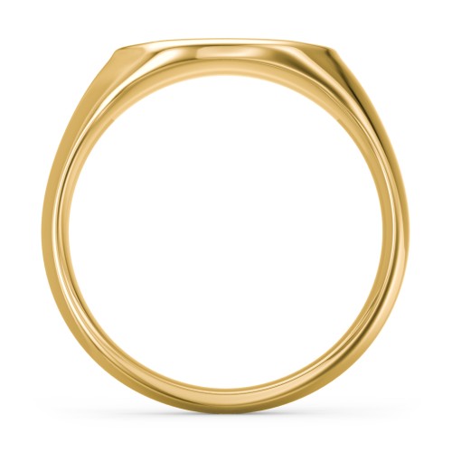 Men’s Hexagon Signet Ring – 9kt Yellow Gold