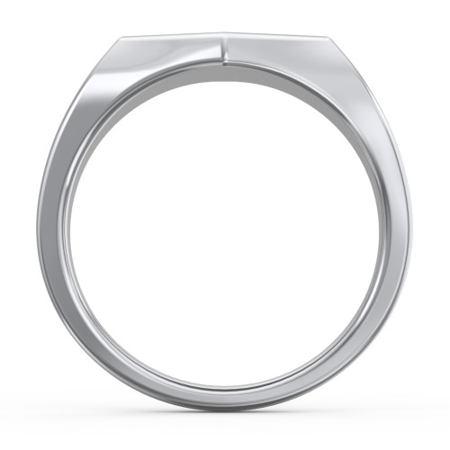 Men's Engravable Wood Hexagon Signet Ring - Walnut