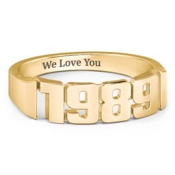 Men's Personalised Year Ring