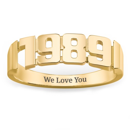 Men's Personalised Year Ring