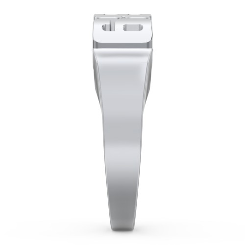 Men's Personalised Year Ring – Sterling Silver