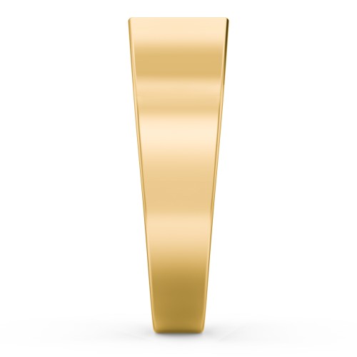 Men’s Engravable Brushed Top Signet Ring