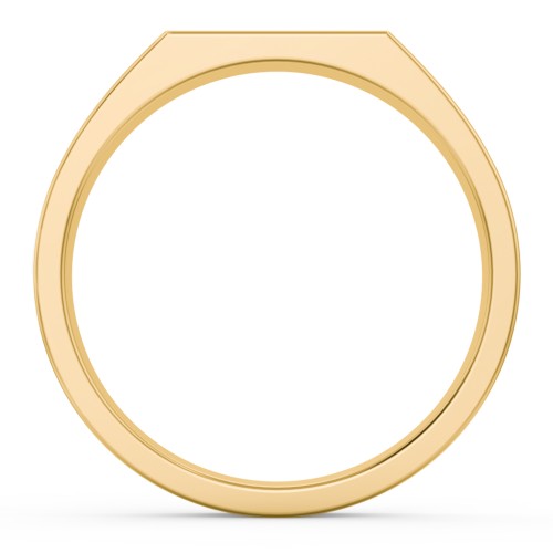 Men’s Engravable Brushed Top Signet Ring