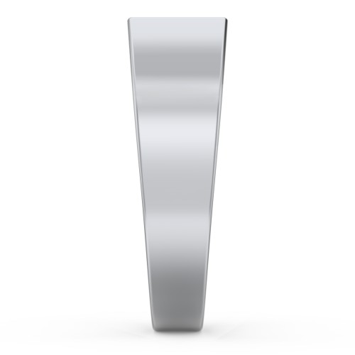 Men’s Engravable Brushed Top Signet Ring – Sterling Silver