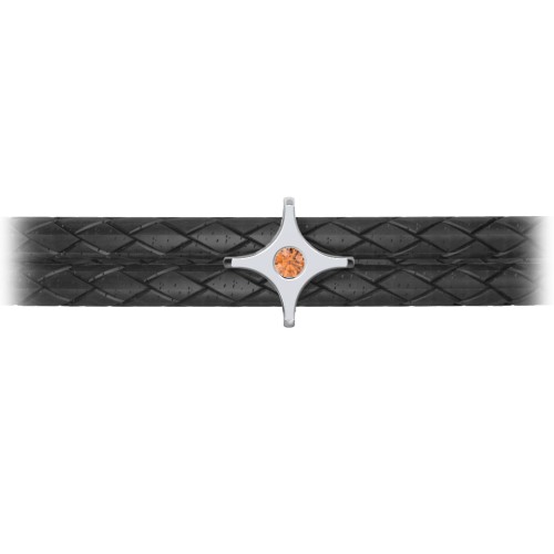 Men’s Leather Sterling Silver North Star Bracelet