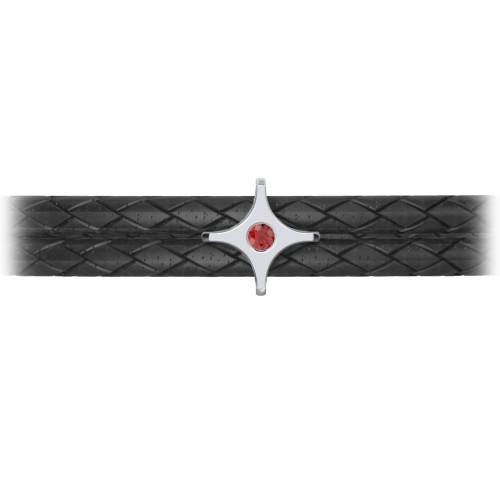 Men’s Leather Sterling Silver North Star Bracelet