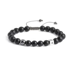 Men’s Matte Cube S-Knot Bead Bracelet