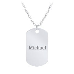 Men's Engravable Dog Tag Necklace