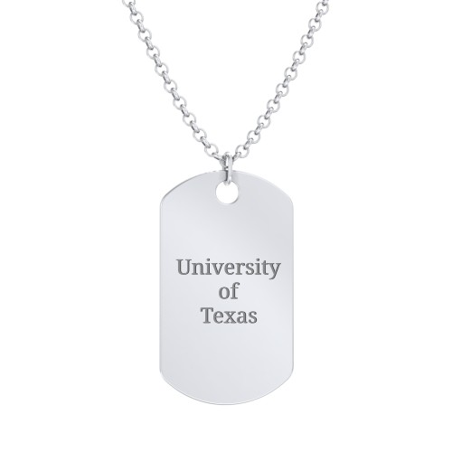 Engravable 2021 Graduation Dog Tag Necklace – Sterling Silver