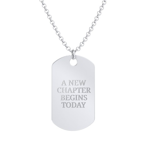 Engravable 2023 Graduation Dog Tag Necklace