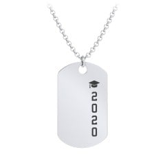 2020 Graduation Dog Tag Necklace