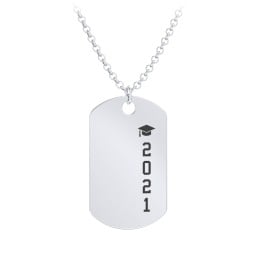 2021 Graduation Dog Tag Necklace