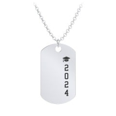 2024 Graduation Dog Tag Necklace