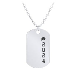 2024 Graduation Dog Tag Necklace