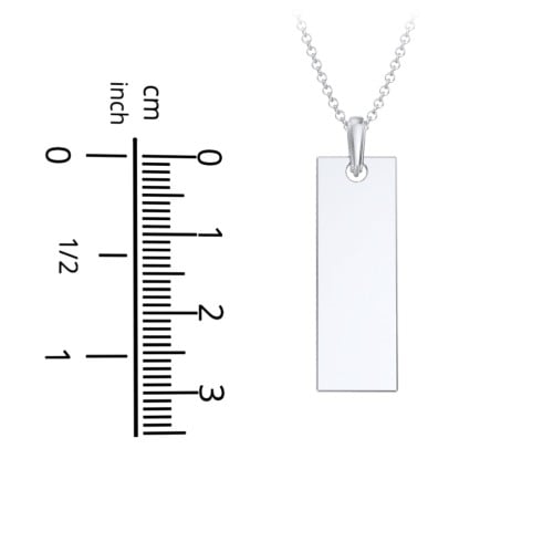Men's Engravable Long Tag Fraternity Necklace